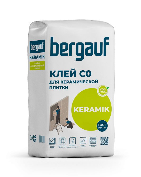 Клей плиточный Bergauf Keramik, 25кг