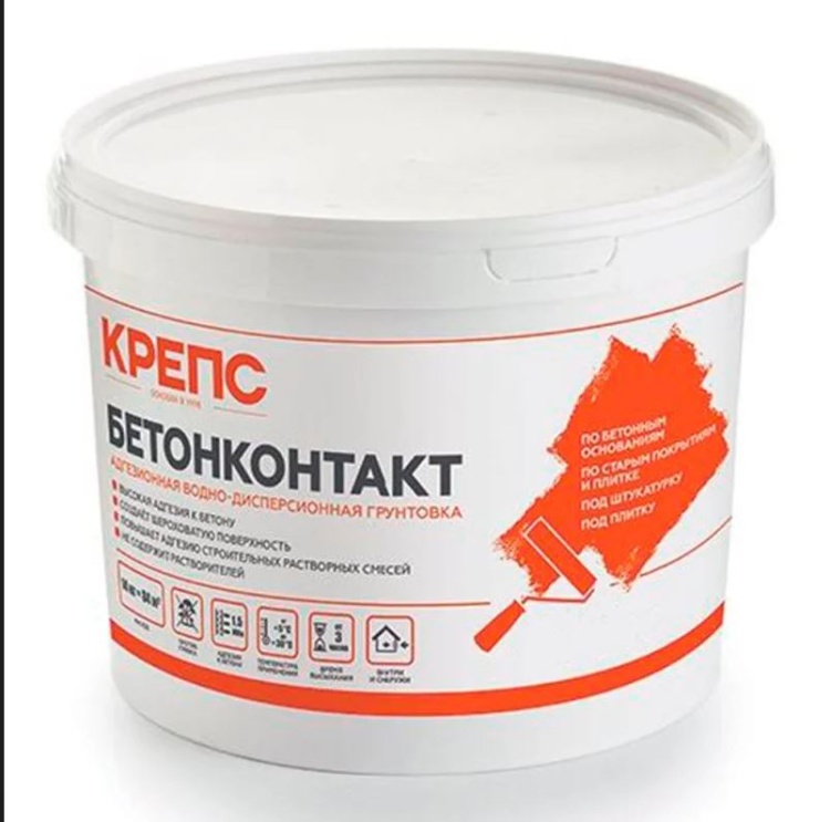 Грунтовка бетонконтакт Крепс, 15кг