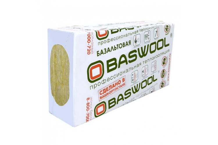 Утеплитель BASWOOL 35 - Лайт 1200х600х70 мм, 8 шт. уп