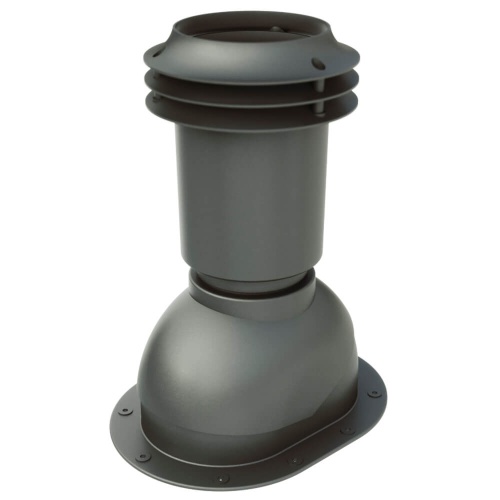 Труба-выход вентиляционный канализации 110мм Viotto, для готовой мягкой и фальцевой кровли, графит (RAL7024)