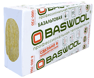 Утеплитель BASWOOL Руф Н-100 1200х600х50 мм, 6 шт/уп, 4,32 м²