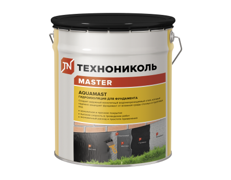 Мастика битумная ТЕХНОНИКОЛЬ AquaMast, ведро 18 кг