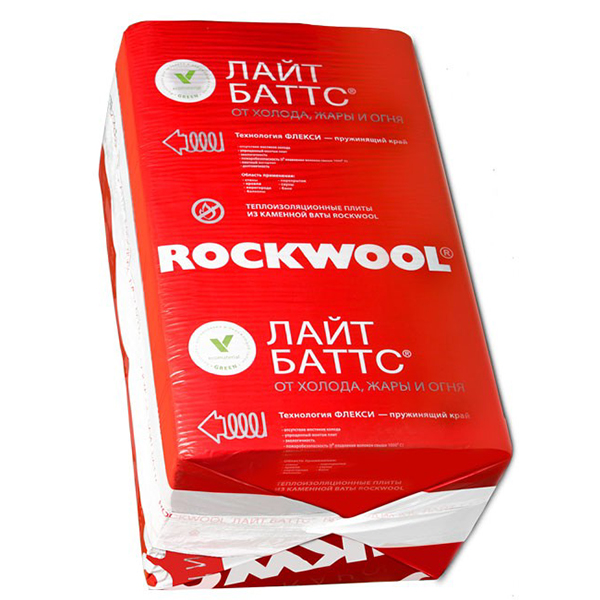 Утеплитель Rockwool Лайт Баттс 1000х600х100 мм, 5 шт. уп