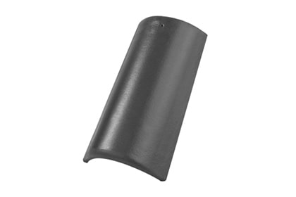 Черепица коньковая цементно-песчаная (минеральная) Braas, 450х250 мм, черная