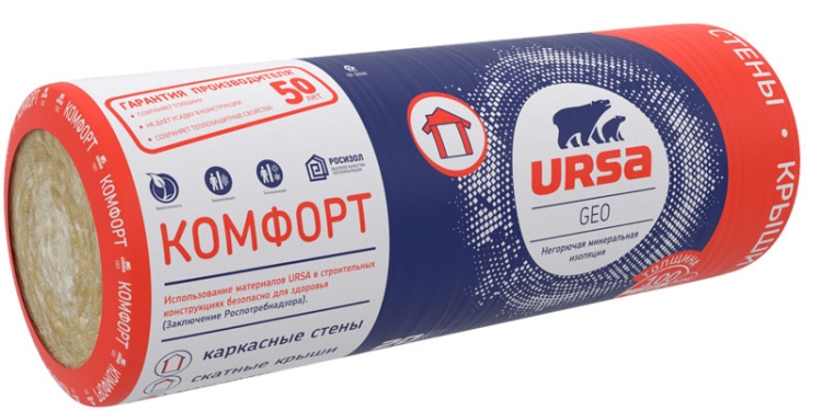 Утеплитель Ursa Комфорт GEO 37 RN 4000*1220*150 мм (4,88 м2)
