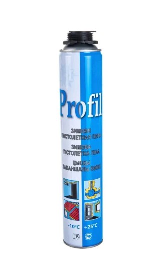 Монтажная пена пистолетная зимняя PROFIL, 820мл