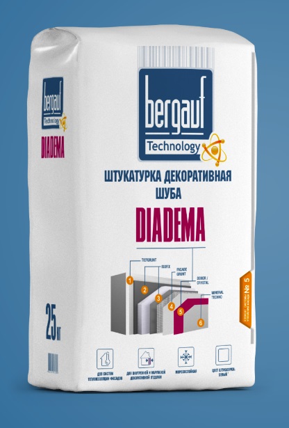 Штукатурка декоративная Bergauf Diadema, шуба, 25кг