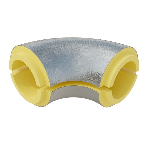 Отвод 90 градусов ППУ 108x40 мм покрытие фольга