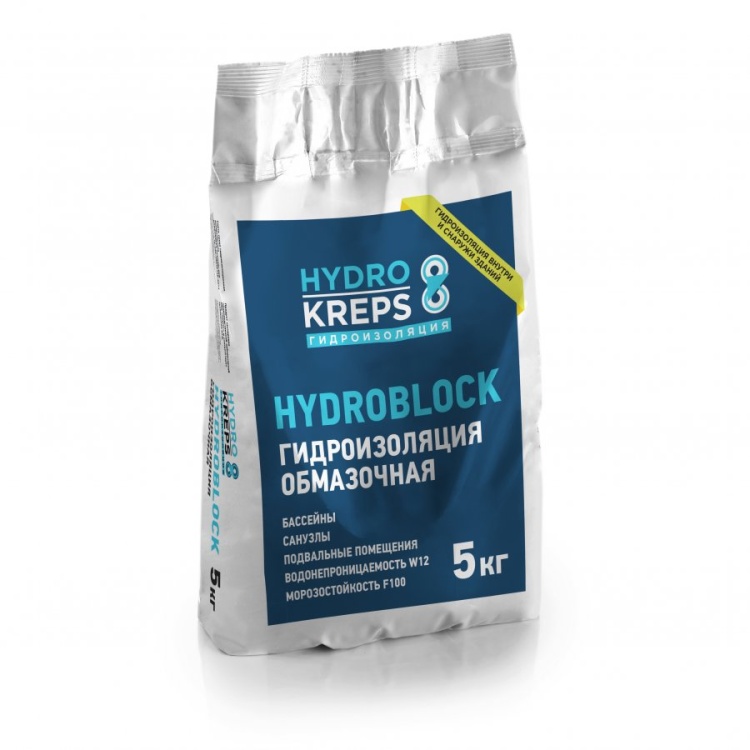 Крепс Гидроизоляция обмазочная HYDROBLOCK (упак 5кг)