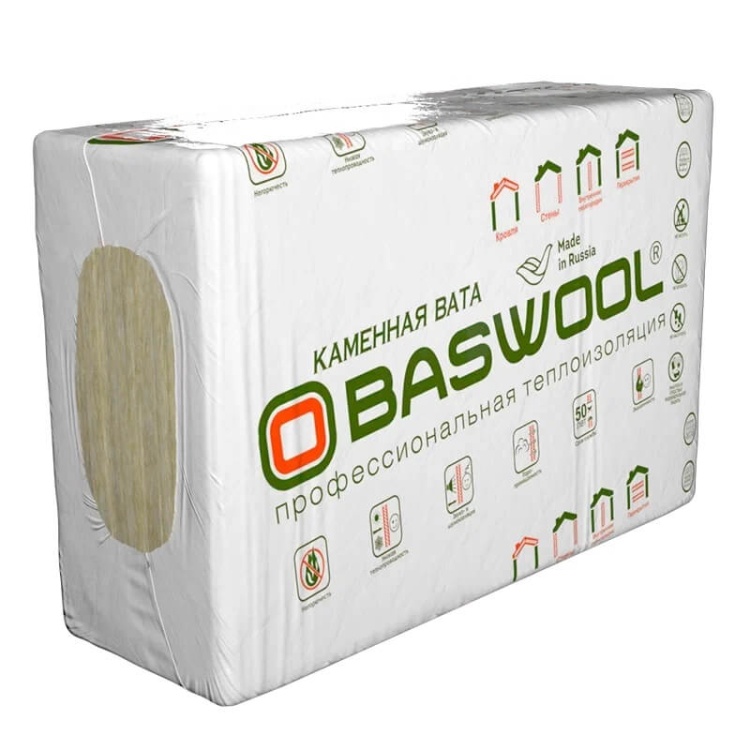 Утеплитель BASWOOL 90 - Вент 1200х600х80 мм, 3 шт. уп