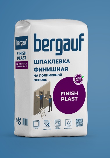 Шпаклевка полимерная финишная Bergauf (Бергауф) Finish Plast, 20 кг