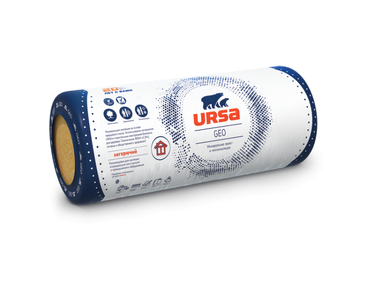 Утеплитель Ursa GEO 37 RN М-15 8500х1220х50 мм
