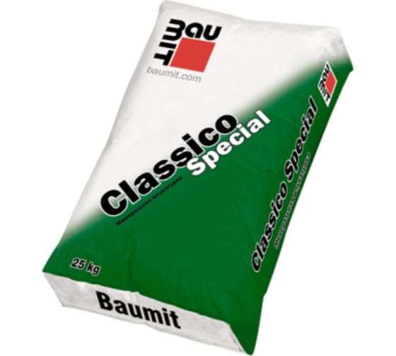 Штукатурка декоративная минеральная Baumit Classico Special K 2.0 шуба, белая, 25 кг