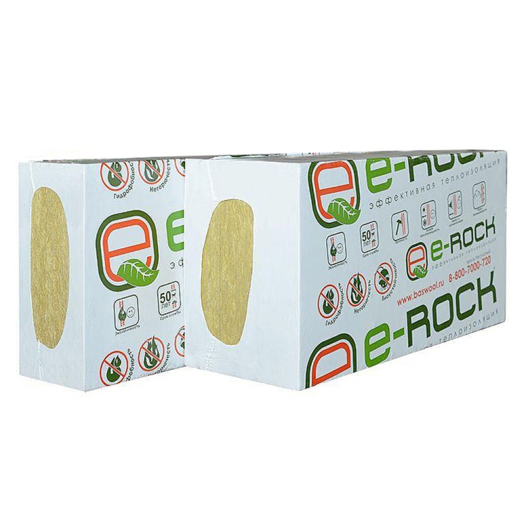 Утеплитель BASWOOL ECOROCK-90 1200х600х50 мм, 6 шт/уп, 4,32 м²