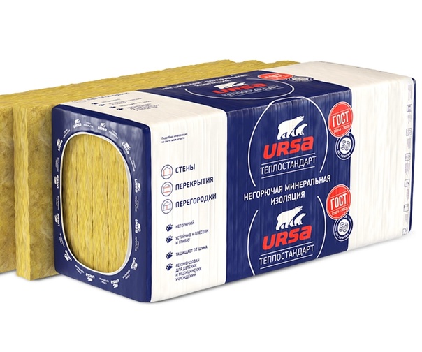 Плита Ursa Теплостандарт 1230х610х50 мм. 12шт. уп