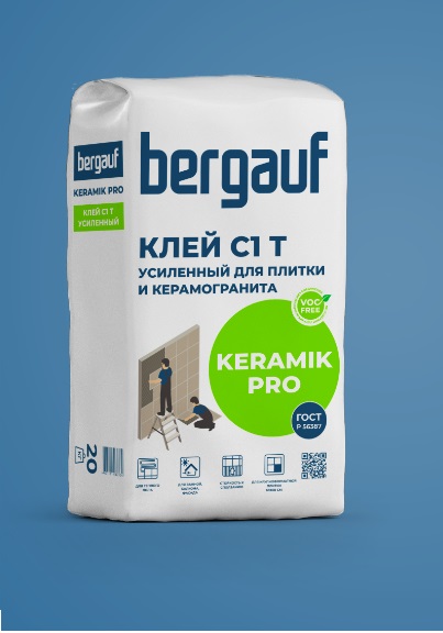 Клей усиленный Bergauf Keramik Pro С1 25 кг.