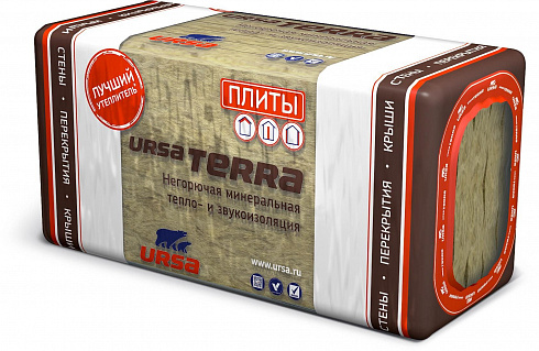 Утеплитель Урса Terra 36 PN 1250х610х50 мм, 10 шт/уп, 7,62 м²