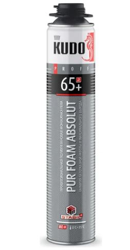 Пена монтажная полиуретановая KUDO PROFF 65+, 1л