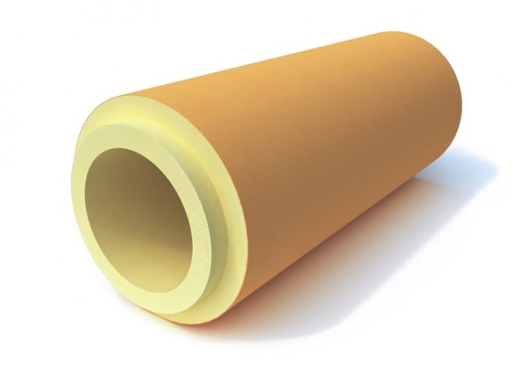 Скорлупа для теплоизоляции труб ППУ стеклопластик 1000х168х40 мм