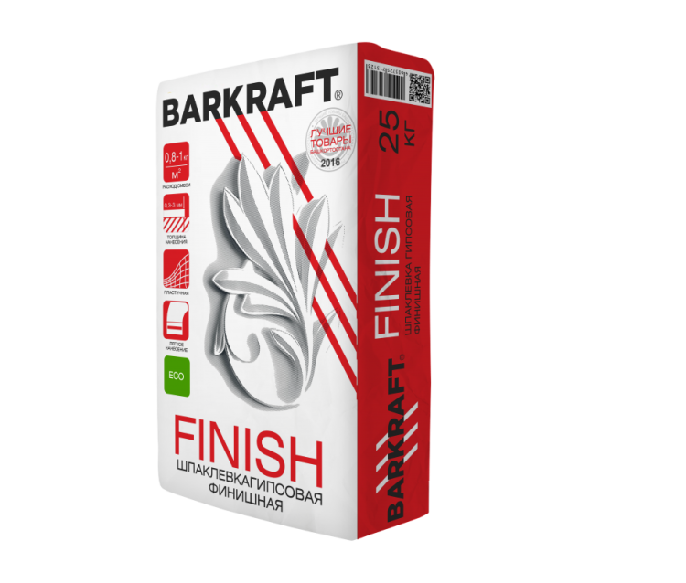 Шпаклевка гипсовая финишная Баркрафт (Barkraft) Finish, 25 кг