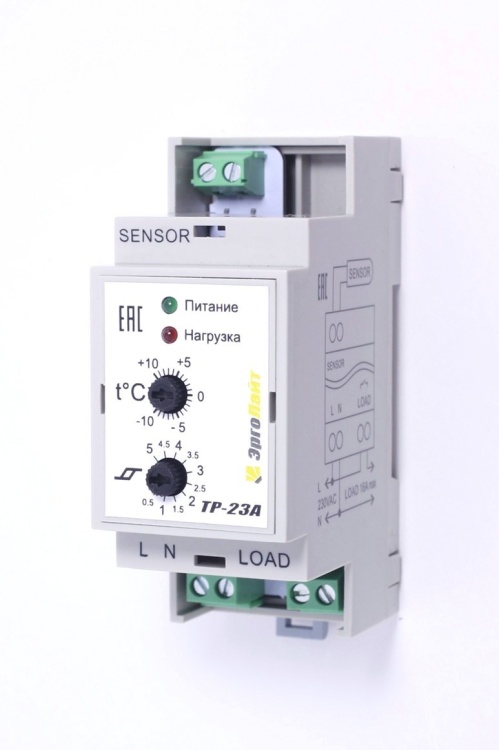 Терморегулятор ТР-23В (-10°С...+10°С) гистерезис (0,5...5°С) с датчиком AS-10