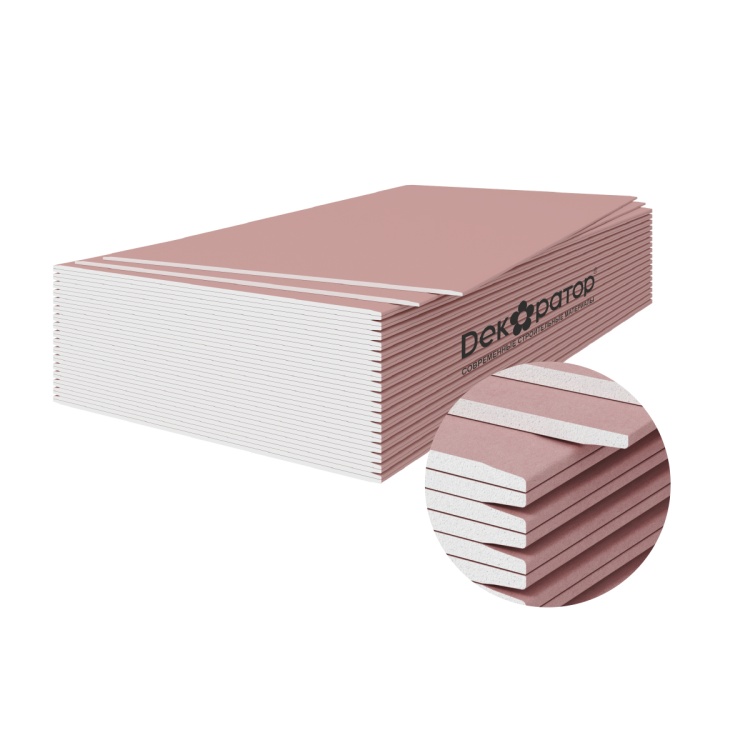 Лист Декоратор ГКЛО ГСП типа DF-УК, 2500х1200х12,5мм