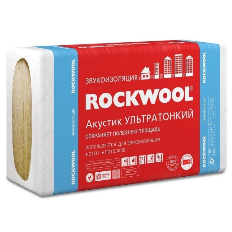 Утеплитель Rockwool Акустик Баттс 1000х600х40 мм, 14шт. уп