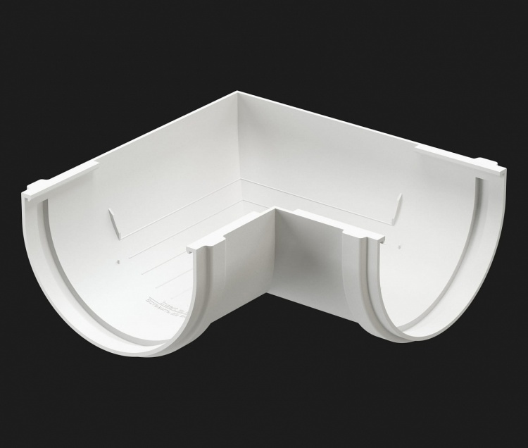 Угловой элемент желоба 90° DOCKE Premium, пломбир