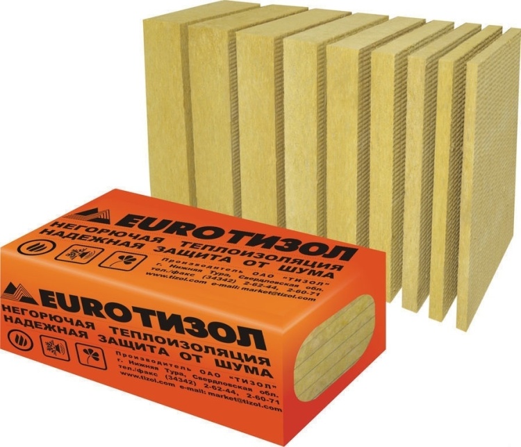 Утеплитель Тизол Евро-Вент 70 1000х600х50 мм, 8 шт. уп