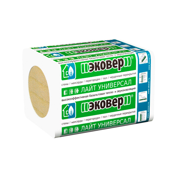 Утеплитель Эковер Лайт 40 1000х600х100 мм, 6 шт/уп, 3,6 м²