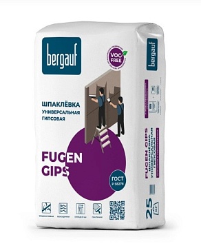 Шпаклевка гипсовая универсальная Bergauf (Бергауф) Fugen Gips, 25 кг