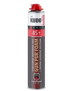 Пена монтажная профессиональная огнестойкая KUDO Fire Proff 45+, 1 л