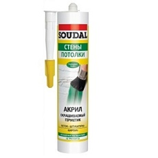 Soudal Герметик акриловый окрашиваемый серый 15*280мл