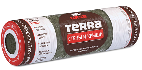 Утеплитель Урса Terra 37 RN Стены и крыши 4000х1220х150 мм, 4,88 м²