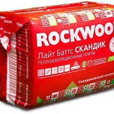 Rockwool Лайт Баттс скандик (800*600*50) 12п/0,288м3/5,76м2/24пач.под