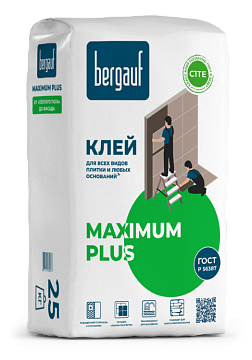 Клей плиточный усиленный Bergauf (Бергауф) Keramik Plus С1, 25 кг