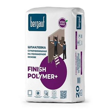 Шпаклевка полимерная суперфинишная Bergauf (Бергауф) Finish Polymer+, 20 кг