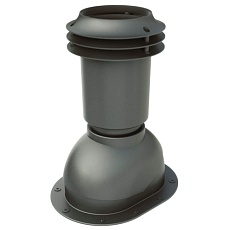 Труба-выход вентиляционный канализ.110мм Viotto, для готов. мяг. и фальц. кровли, графит (RAL7024)